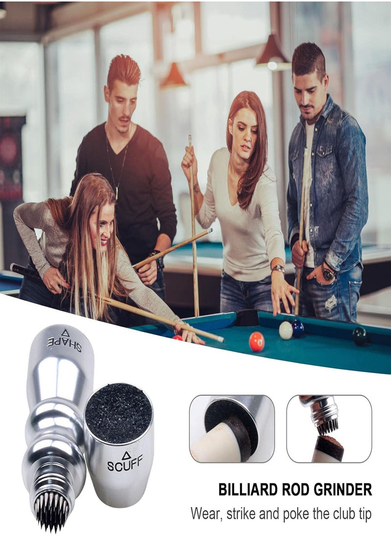 3 Pcs Pool Cue Tip Shaper,Cue Tip Shaper Tool for Pool Cue Tips | 3 in 1 Snooker Billard Pool Cue Tip Tool, Repair Cue Tip Stick Accessories Scuffer, Shaper, Aerator