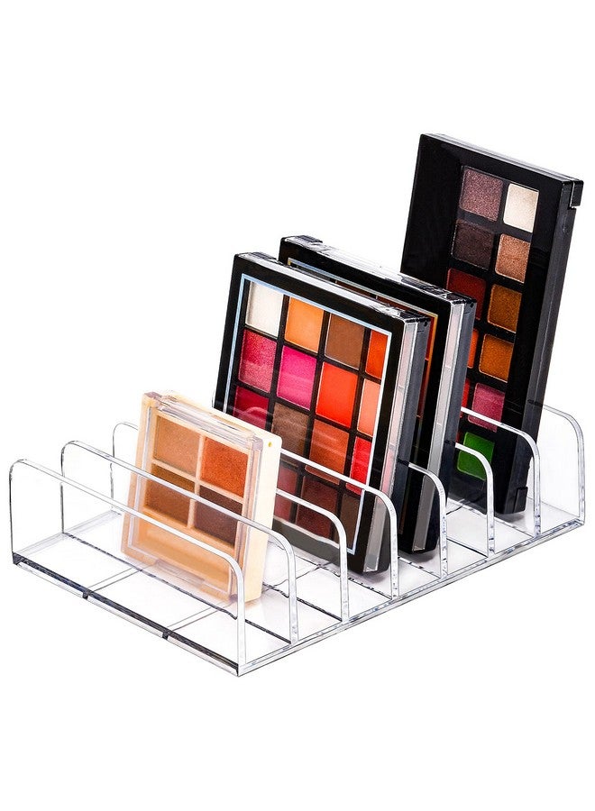 JessLab Eyeshadow Palette Makeup Organizer, Acrylic 7-Section Divided Make Up Organizers And Storage For Bathroom Vanity Countertop, Transparent, L  - Image 1