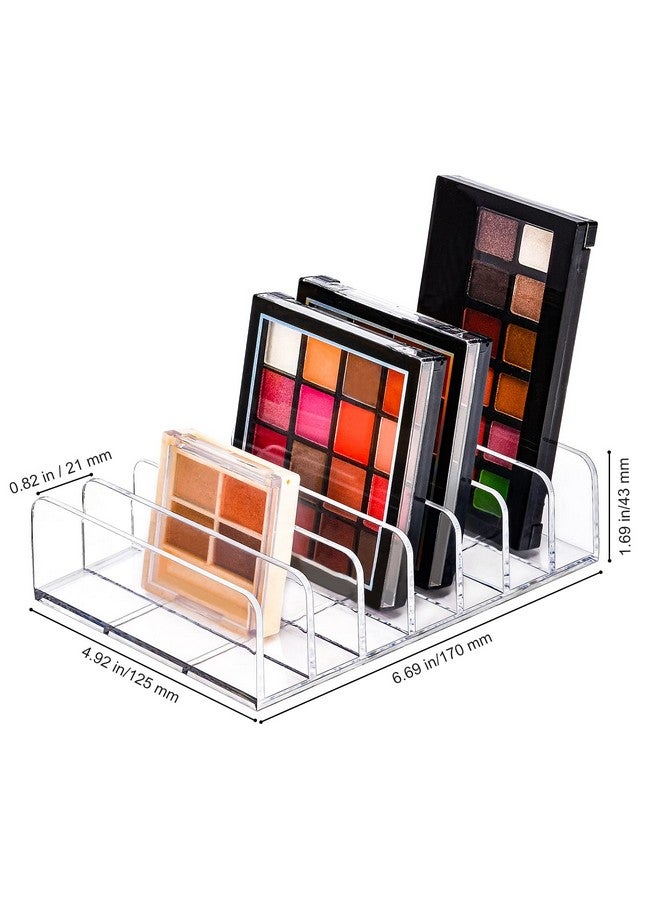 JessLab Eyeshadow Palette Makeup Organizer, Acrylic 7-Section Divided Make Up Organizers And Storage For Bathroom Vanity Countertop, Transparent, L  - Image 2