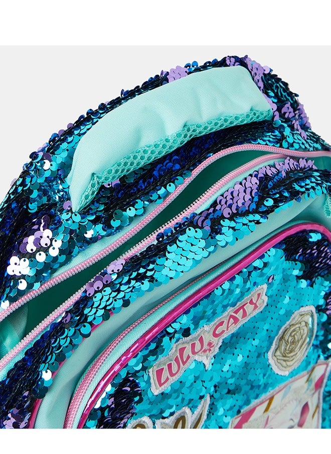 Lulu Caty School Backpack With Bencil Case And Lunch Bag 17 Inch