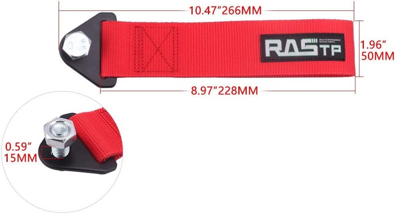 RASTP High Strength Racing Tow Strap (Red) - Image 4