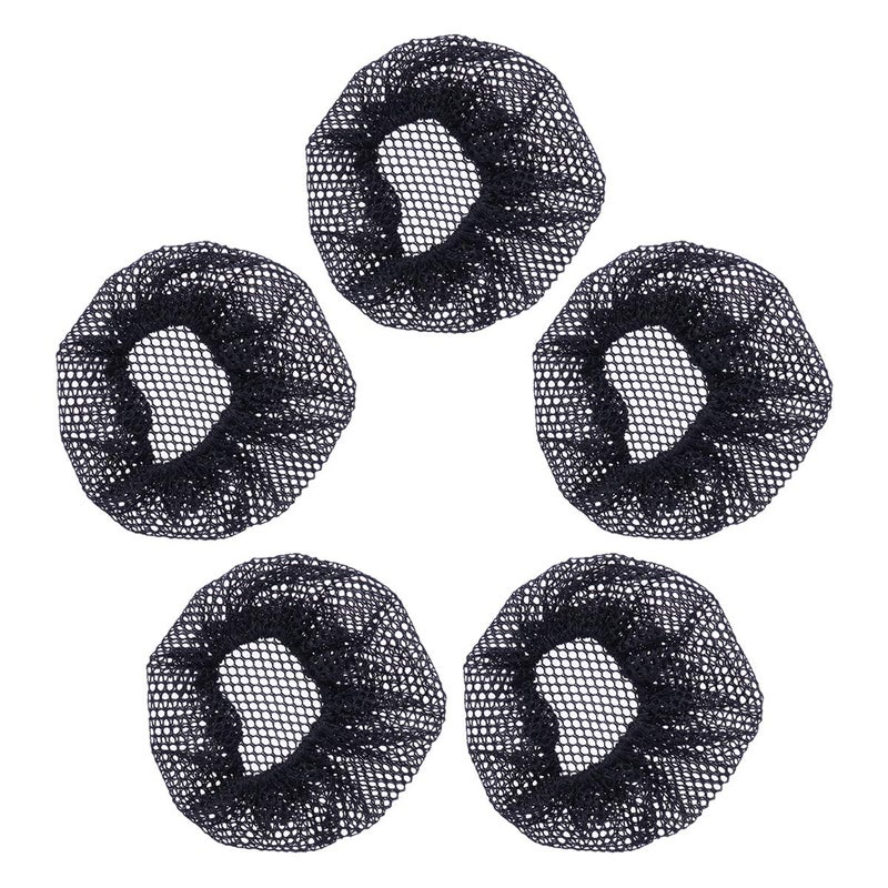 FRCOLOR Elastic Hair Nets  5Pcs Bun Covers for Women Girls Ballet  Food Service  Dance Hair Accessories