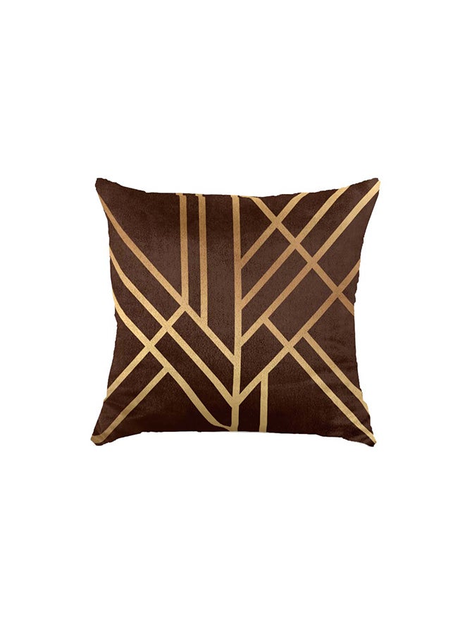 RIZARIES SuperSoft Brown Art Deco Throw Pillow - Image 2