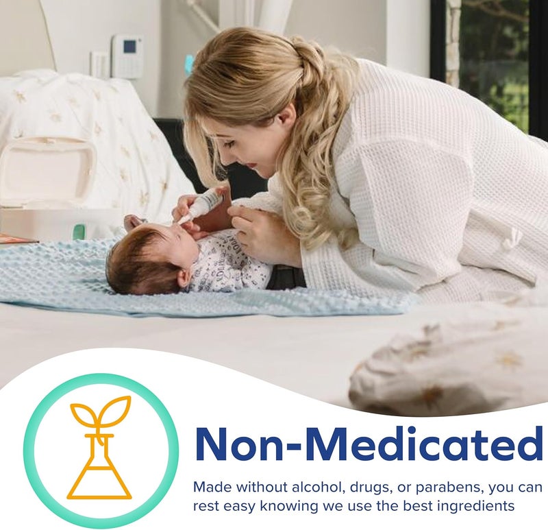 دي آر. تالبوت Baby Saline Spray for Nasal Congestion, Dry Nose, and Mucus Flushing Relief - 1 fl oz - Gentle Pump Mist for All Ages - Image 2