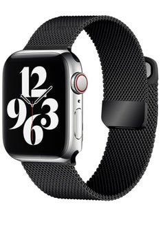 Generic Mesh Metal Loop For Apple Watch Band 40mm 41mm 38mm for iWatch Bands Series Ultra SE 10 9 8 7 6 5 4 3 2 1 Women Men, Stainless Steel Strap with Magnetic Clasp  - Image 1