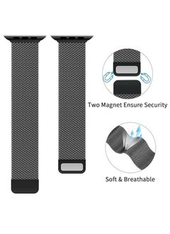 Generic Mesh Metal Loop For Apple Watch Band 40mm 41mm 38mm for iWatch Bands Series Ultra SE 10 9 8 7 6 5 4 3 2 1 Women Men, Stainless Steel Strap with Magnetic Clasp  - Image 3