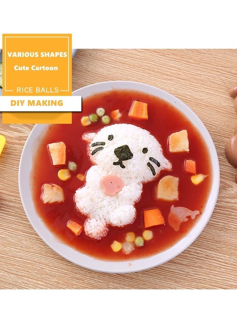 NIBEMINENT Rice Mold Cartoon Ocean Bento Maker Mould Shell Crab & Seal Seaweed Nori Expression Cutter Accessories DIY Kitchen Tools for Baby Kids Meal, Set of 5 - Image 4