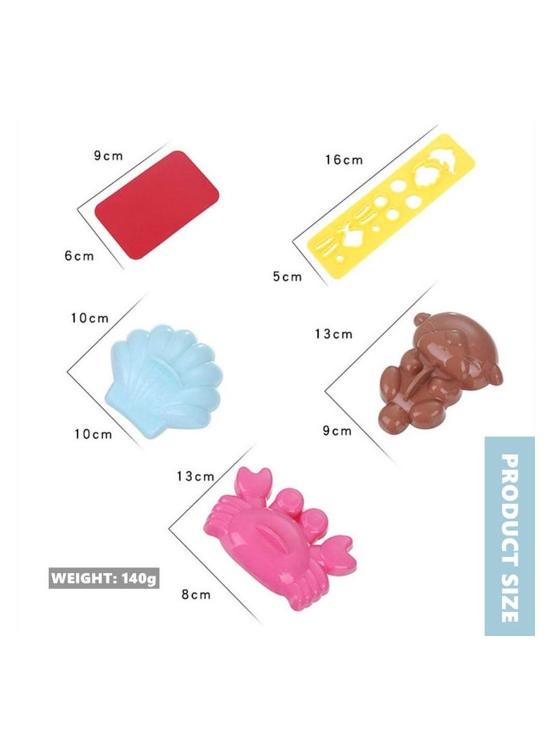 NIBEMINENT Rice Mold Cartoon Ocean Bento Maker Mould Shell Crab & Seal Seaweed Nori Expression Cutter Accessories DIY Kitchen Tools for Baby Kids Meal, Set of 5 - Image 2