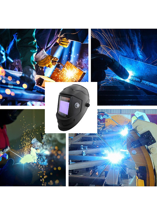 Large Viewing Welding Helmet Auto Darkening Multifunctional Welding Facemask Solar Welder Protective Mask with 4 Arc Sensors Wide Shade 4/5-9/9-13 for TIG MIG ARC Grinding Welder  - Image 4