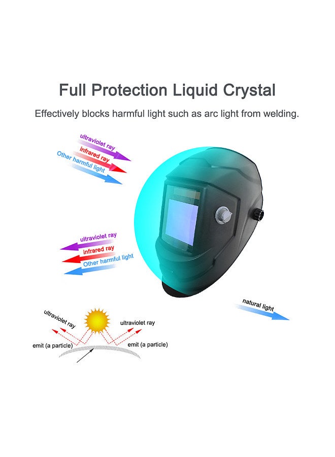 Large Viewing Welding Helmet Auto Darkening Multifunctional Welding Facemask Solar Welder Protective Mask with 4 Arc Sensors Wide Shade 4/5-9/9-13 for TIG MIG ARC Grinding Welder  - Image 3