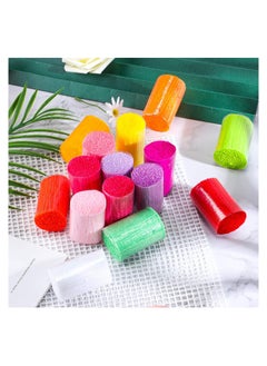 Excefore 30 Pieces Latch Hook Yarn Latch Hook Yarn Precut Assorted Colorful Yarn Bundles Cutter Rug Yarn DIY Latch Hook Yarn for Handmake Craft Sewing Knitting  - Image 3