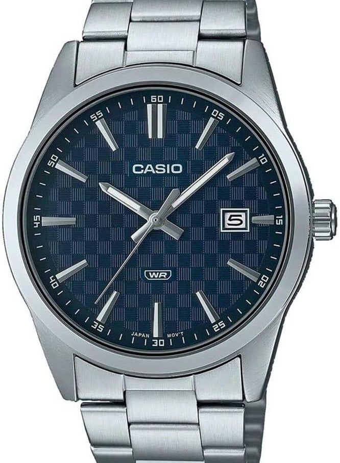 CASIO Men's Analog Round Shape Stainless Steel Wrist Watch MTP-VD03D-2A2 - 41 Mm - Image 1
