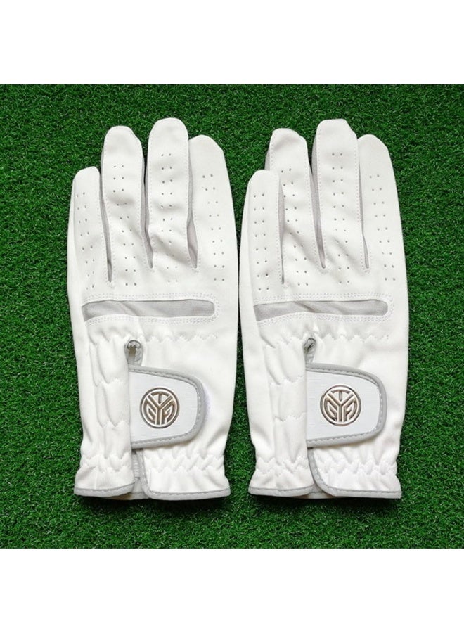JZS Golf Gloves, Men Right/Left Handed Golfer Soft Leather All Weather Grip Comfortable Glove for Men - Image 4