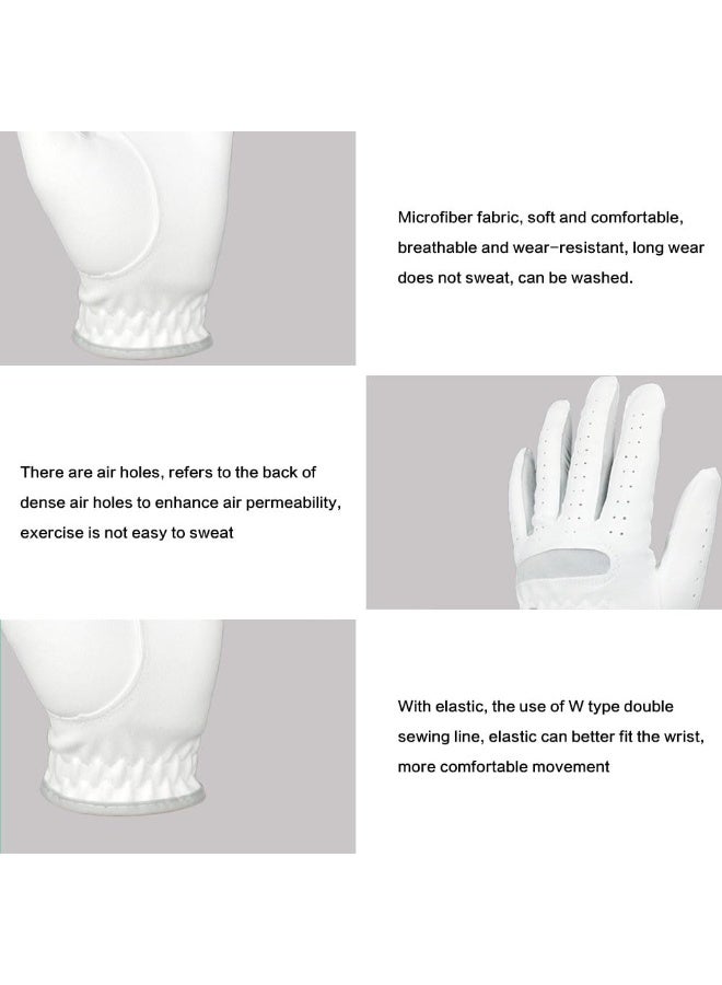 JZS Golf Gloves, Men Right/Left Handed Golfer Soft Leather All Weather Grip Comfortable Glove for Men - Image 3