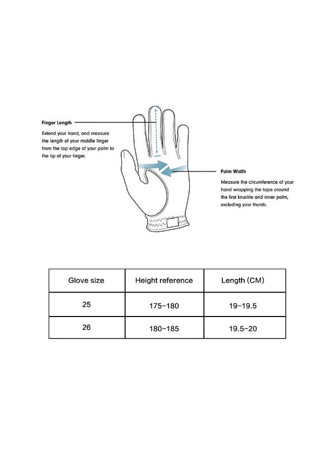 JZS Golf Gloves, Men Right/Left Handed Golfer Soft Leather All Weather Grip Comfortable Glove for Men - Image 2