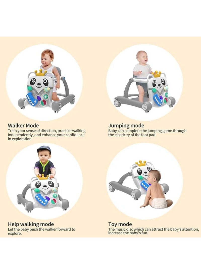 3 in 1 Baby Walker, Baby Push Walker, Foldable Baby Walker with Music, Steering Wheel, Walking Toys for Boys and Girls