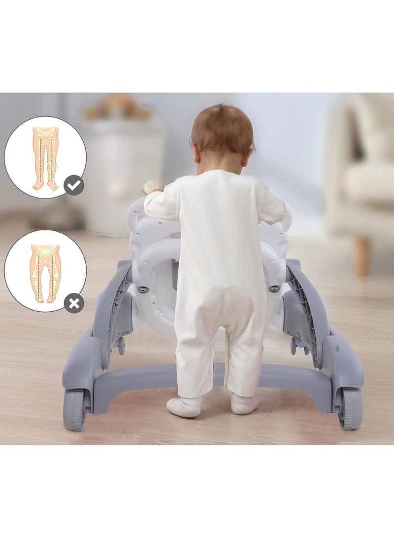 3 in 1 Baby Walker, Baby Push Walker, Foldable Baby Walker with Music, Steering Wheel, Walking Toys for Boys and Girls