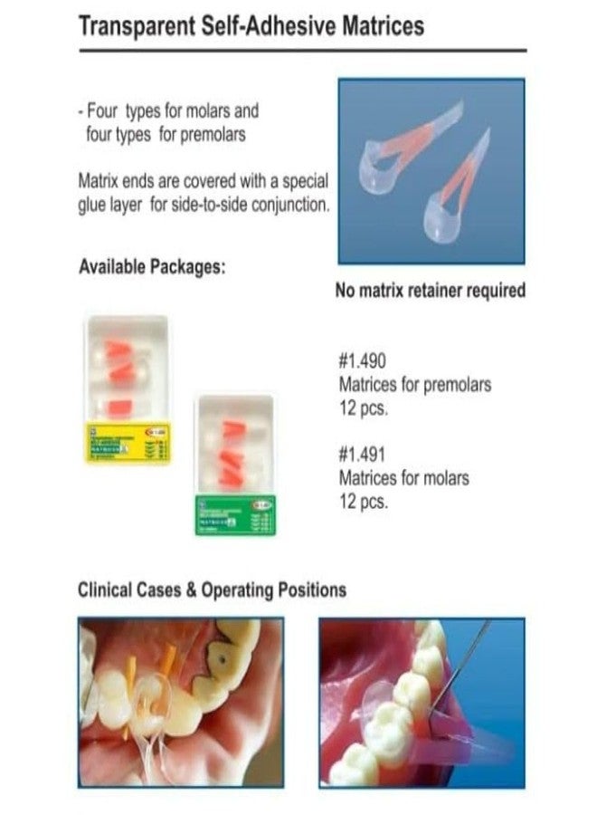 InstruDent قوالب أسنان شفافة ذاتية اللصق من إنسترودنت - للضواحك | عبوة من 12 قطعة | مُشكّلة مسبقًا | لا حاجة لحلقة | سهلة التركيب | رقم 1.490(1) - Image 4