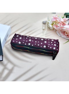 Kuber Industries Kuber Industries Pencil Pouch | Rexine Stationary Pouch | 2 Zipper Pencil Utility Pouch | Pen-Pencil Box for Kids | Star Pencil Pouch | Pack of 2 | Multi, Assorted  - Image 2