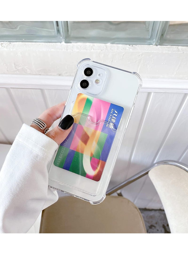 ten.tech TenTech Transparent cover with shockproof corners with card holder - card holder - heat-resistant polyurethane card holder for iPhone 12 - transparent  - Image 3