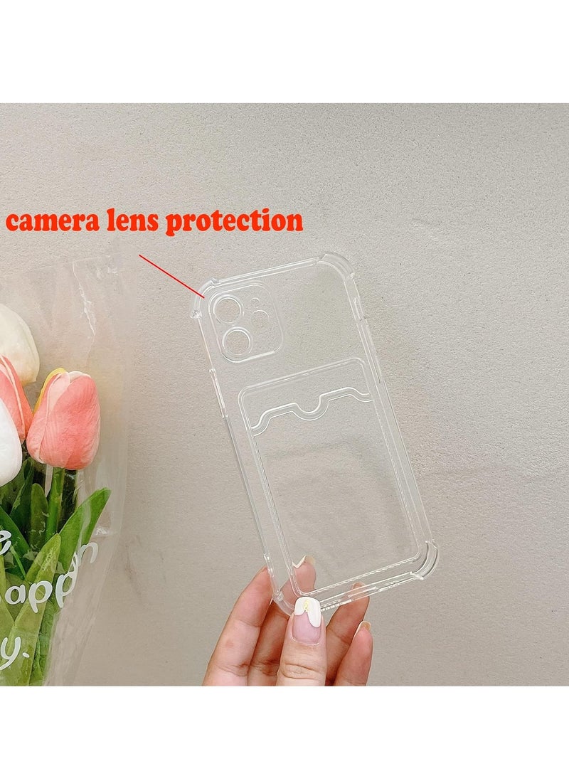 ten.tech TenTech Transparent cover with shockproof corners with card holder - card holder - heat-resistant polyurethane card holder for iPhone 12 - transparent  - Image 4