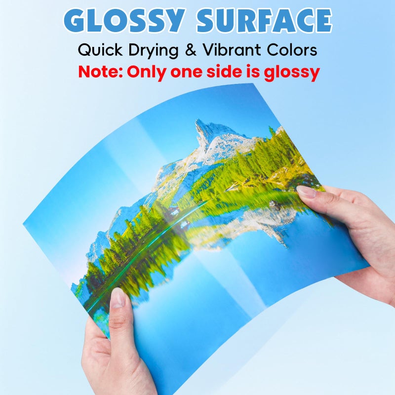 NUITPY 150 Sheets Glossy Photo Paper, 8.5in x 11in Inkjet Photo Printer Paper, Picture Paper for Photos, Calendars, Brochures, Cards, Menus(200gsm / 54lb) - Image 5