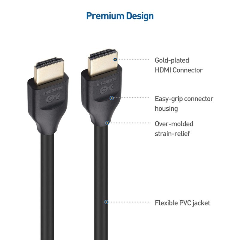 Cable Matters كابل ماترز [معتمد بسرعة فائقة HDMI] كابل HDMI 8K بطول 25 قدم / 7.6 متر بسرعة 48Gbps مع دعم 8K@60Hz، 4K@240Hz و HDR لجهاز PS5، Xbox Series X/S، RTX3080/3090، RX 6800/6900، Apple TV، وأكثر - Image 5