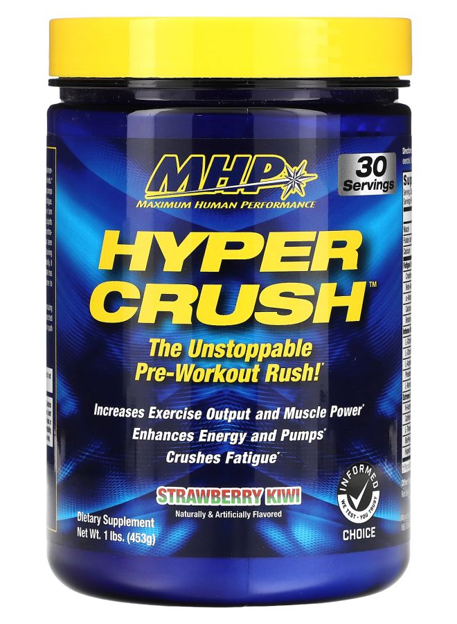Hyper Crush PreWorkout Strawberry Kiwi 1 lbs (453 g)