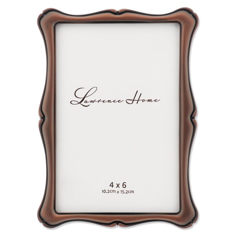 Lawrence Frames 4x6 Oil Rubbed Bronze Romance Picture Frame - Image 1