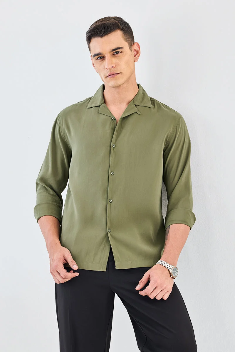 SNITCH Olive Box Fit Shirt