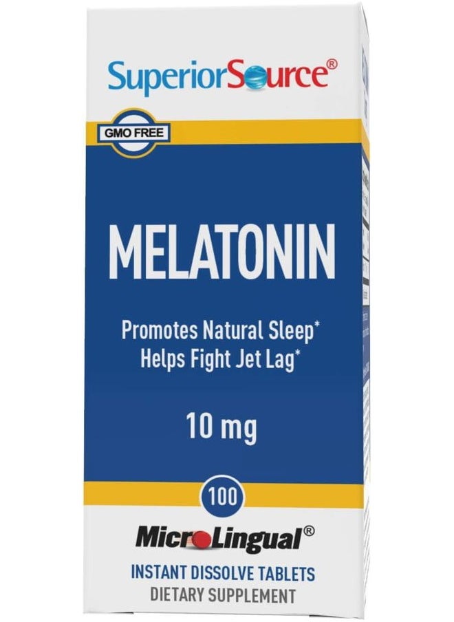 Superior Source Melatonin 10 mg - Healthy Sleep Support Supplement for Adults - Melatonin Formula with Chamomile Aids Relaxation & Restful Sleep - 100 Sublingual Dissolving Tablets  - Image 5