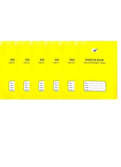 Psi 6-Piece Single Line Exercise Book With Right Margin 100 Pages Yellow  - Image 1