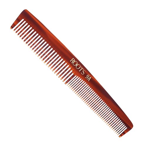 ROOTS Classic Comb | Dual Teeth For Styling & Detangling | Rounded Teeth prevent Hair damage | For Women with Straight, Long, silky, Wavy Hair | Wet & Dry use | Length - 6.4 Inch | Model No - 9A - Image 1