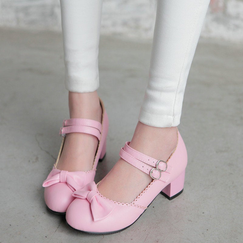 502080 Japanese Bow High-Heeled Soft Girl Princess Lolita Shoes Lolita Performance Lo Shoes Women - Image 5