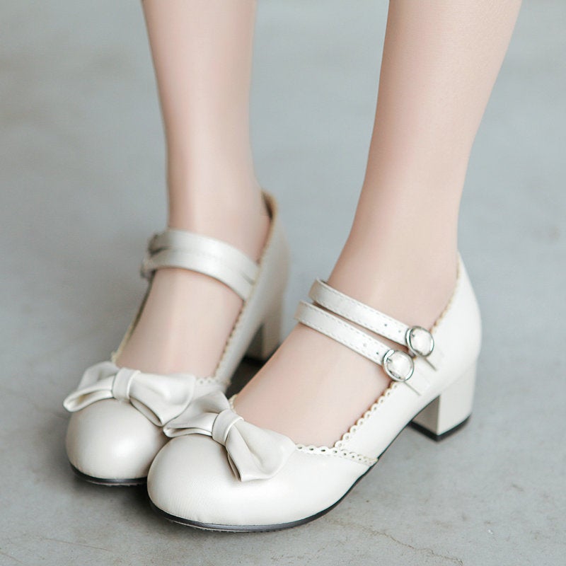 502080 Japanese Bow High-Heeled Soft Girl Princess Lolita Shoes Lolita Performance Lo Shoes Women - Image 2
