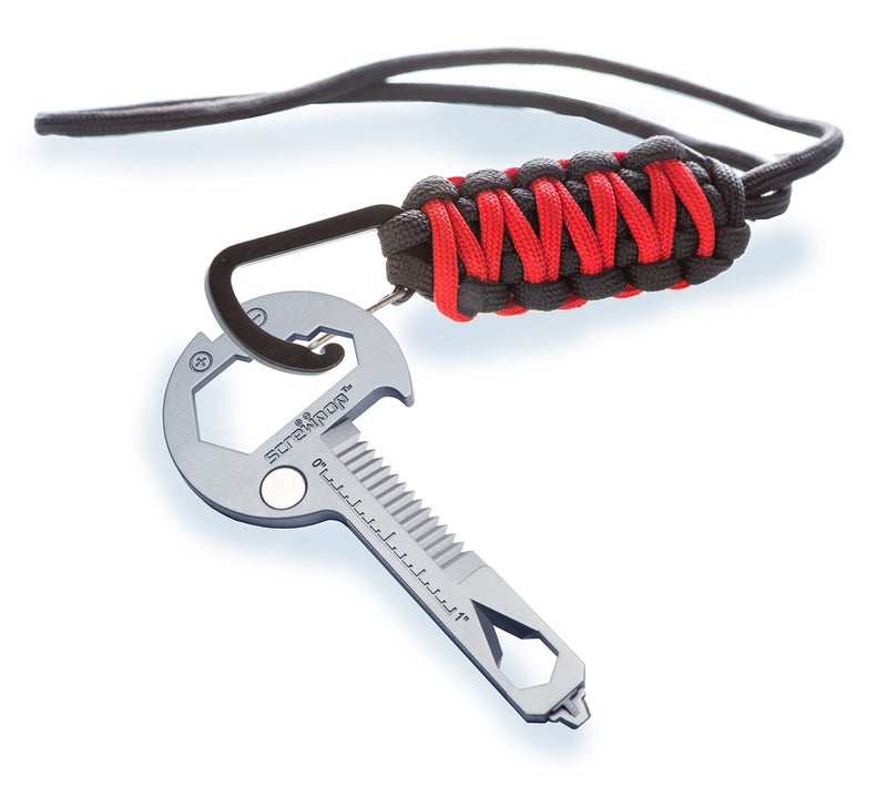 Screwpop Toolkey 15-in-1 Multi-Tool Ultra Thin Lightweight for Keychain and Carabiner Stainless Steel Silver - Image 2