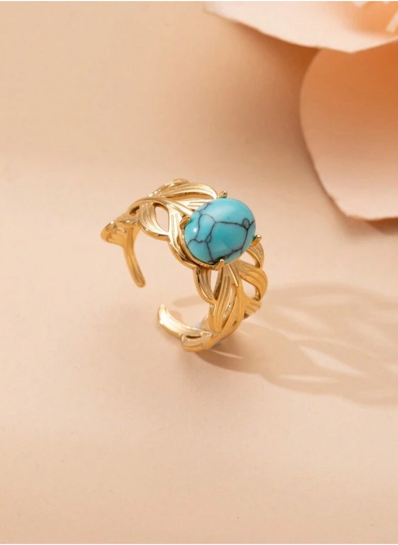 JewelryPalace 18k Gold Plated Stainless Steel Ring For Women  - Image 1