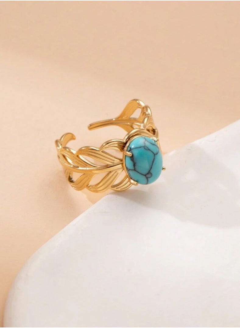 JewelryPalace 18k Gold Plated Stainless Steel Ring For Women  - Image 2