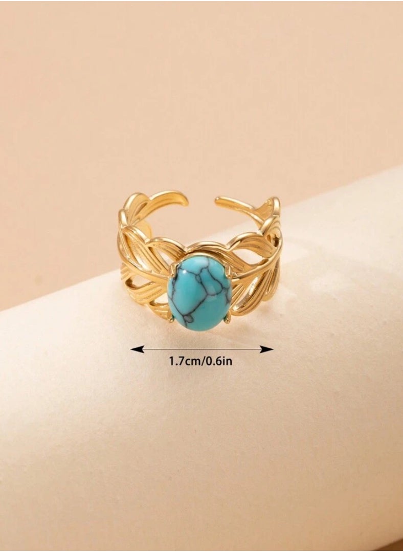 JewelryPalace 18k Gold Plated Stainless Steel Ring For Women  - Image 4