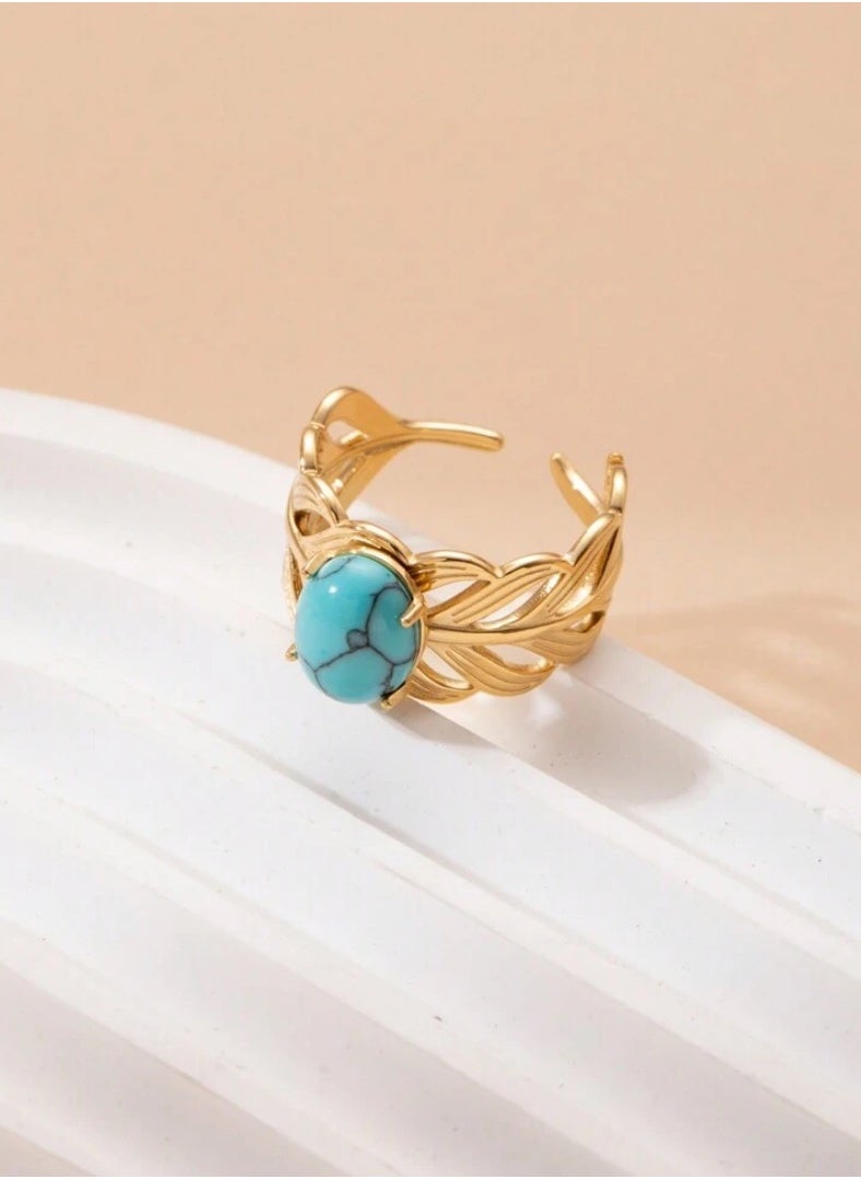 JewelryPalace 18k Gold Plated Stainless Steel Ring For Women  - Image 3
