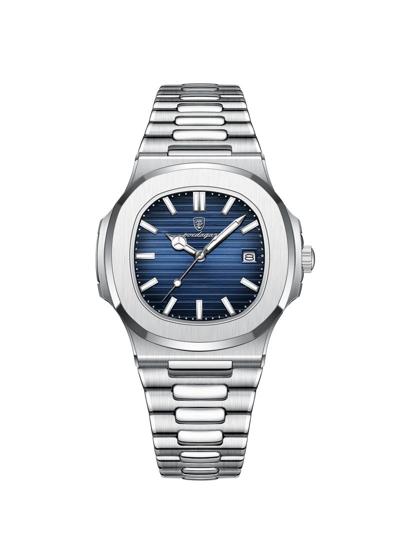 پوداجار ساعة رجالية ماركة أزياء POEDAGAR ساعة كوارتز فاخرة مقاومة للماء حتى عمق 30 مترًا هدية رجالية رائجة البيع - Image 1