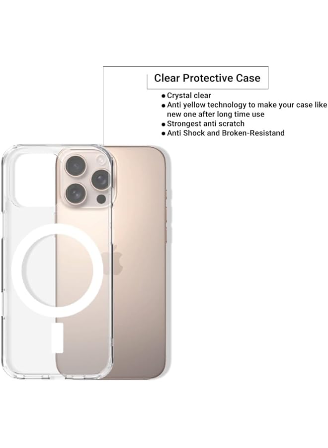 erorex Elite 3 In 1 Magsafe Case Screen Protector And Camera Lens For Iphone 16 Pro Max Clear - Image 3