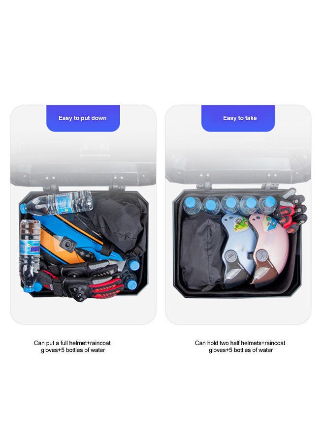 Generic 45L  Motorcycle Rear Trunk with 2PCS  Security Lock for Store Helmet Large Luggage, Waterproof Motorcycle   Top Box, Universal Motorcycle Accessories - Image 2