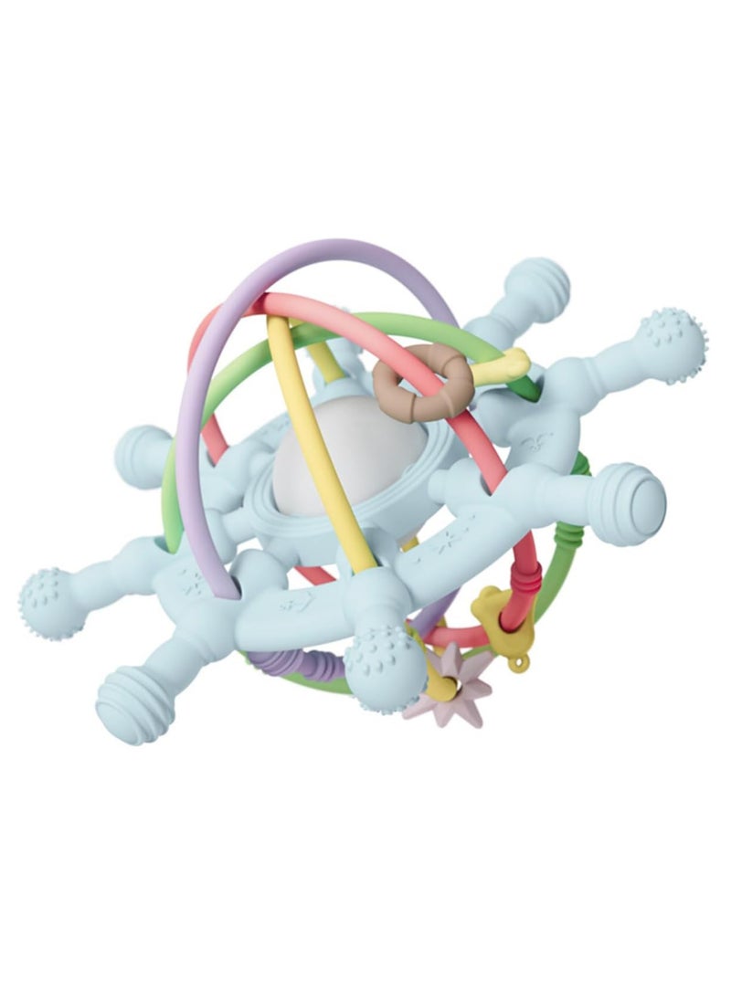 ECVV ECVV Silicone Baby Teether Toys with Rattle Babies Sensory Toys Teething Relief Baby Chew Toys for Baby Girl Boy Newborn, Birthday, Christmas Gift  - Image 1