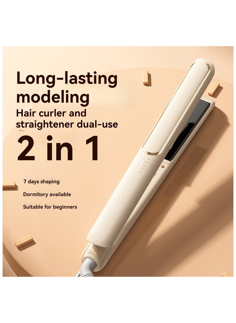 KADRAMA Hair Straightener or 30mm Curling Iron  2 in 1 , Anion Hair Care, 5-Gear Temperature 140°-230°, Fast Heat-up, Long-lasting Modeling for Hair Styling(Orange)  - Image 3