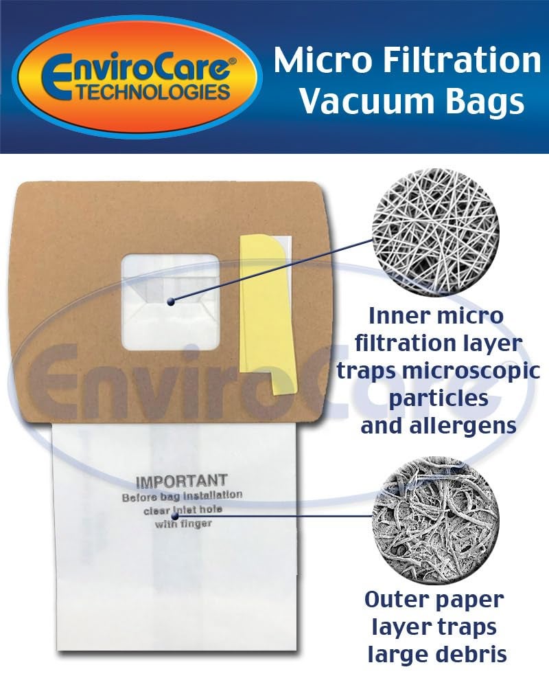 EnviroCare Replacement Micro Filtration Vacuum Cleaner Dust Bags made to fit Oreck Super-Deluxe Compact and Buster B Canisters 24 pack - Image 2