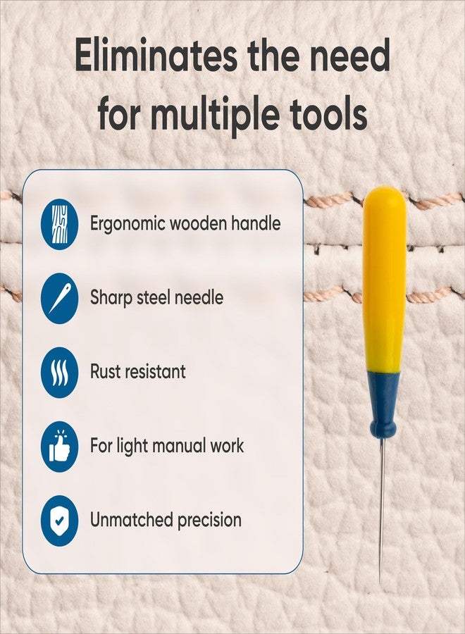 OFXDD Drill Scratch Awl with Plastic Handle for Leather Working - Pack of 3 - Dart Carpenter Awls for Paper Work Scribe - Image 2