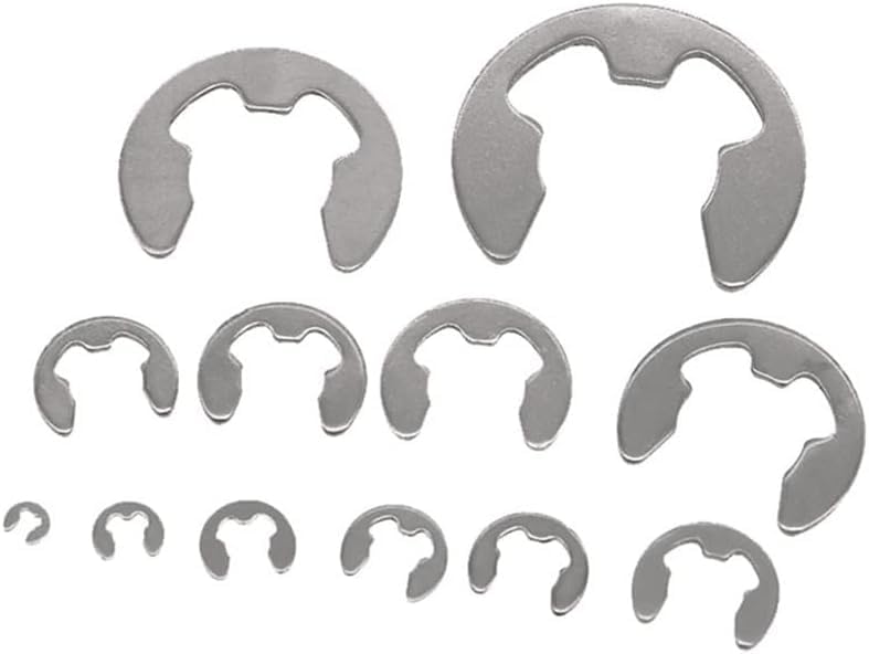 Snap Rings E Clips 20/50/100PCS Clip Circlip 2mm to 12mm Retaining External Stainless Steel(100pcs,M12) - Image 1
