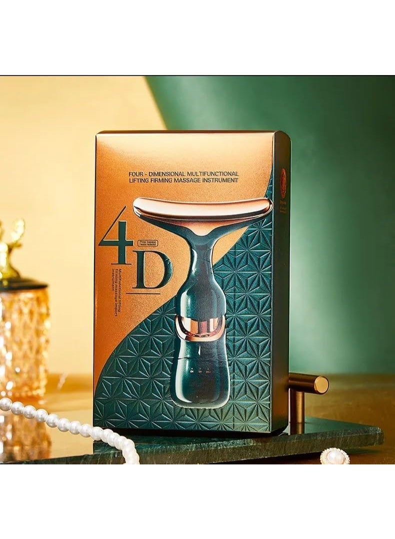 جهاز تدليك 3 في 1 مضاد للتجاعيد للوجه والرقبة والعينين | جهاز تدليك اهتزازي للعناية بالبشرة | جهاز متعدد الاستخدامات لنحت وتجميل الوجه لشد البشرة وشدها - Image 2