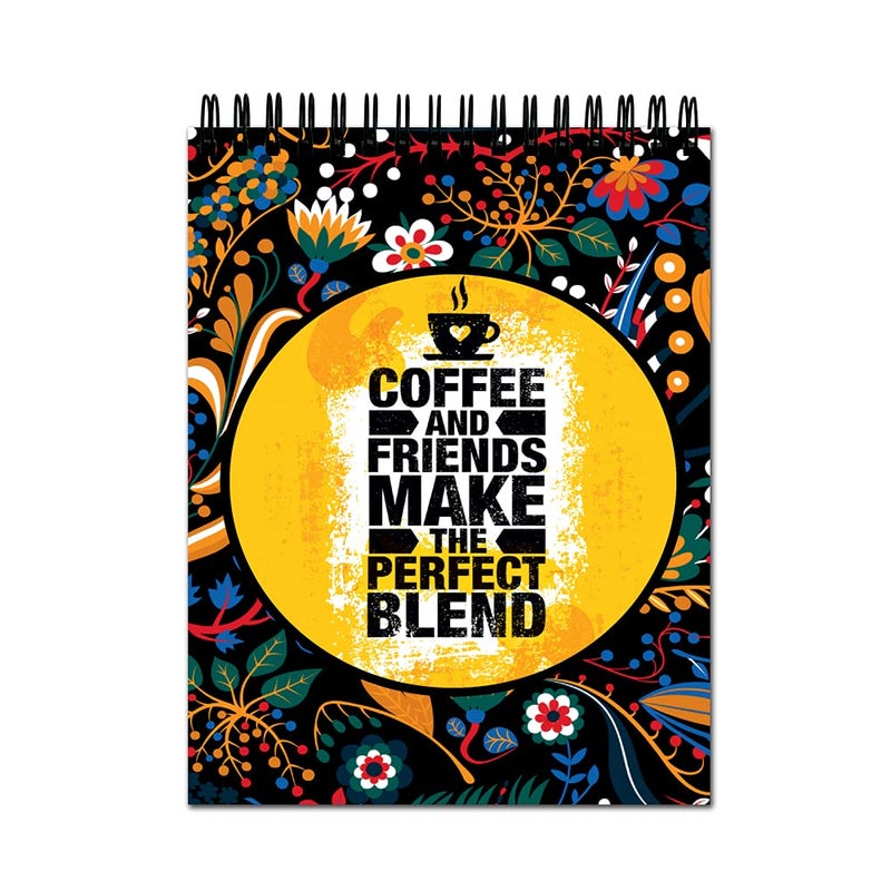 Anuman007 Sketch Book Coffee and Friend Sketch Book for Kids Thick Sheets A4 Size,100 Sheets/200 Pages - Image 1